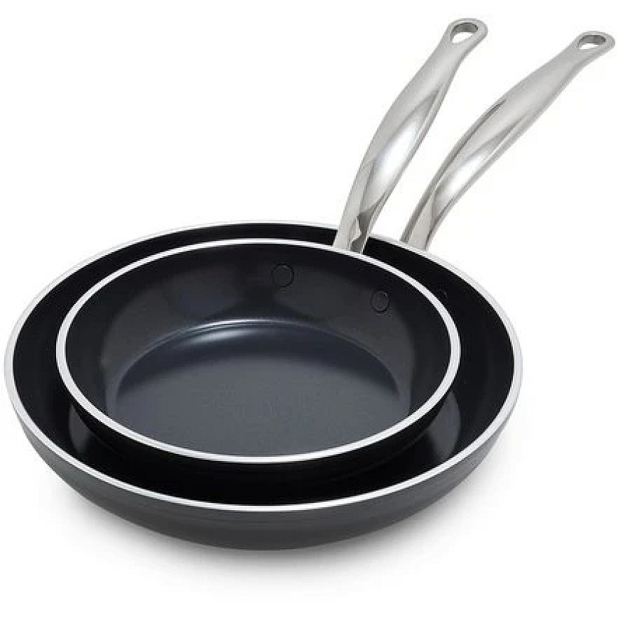 GreenPan Premiere Frying Pan Set of 2, 20+28 cm, Stainless Steel – 3