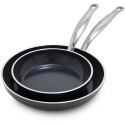 GreenPan Premiere Frying Pan Set of 2, 20+28 cm, Stainless Steel