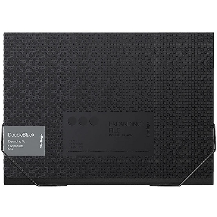 Accordion Document Folder A4 Double Black, black, 1pc. Berlingo