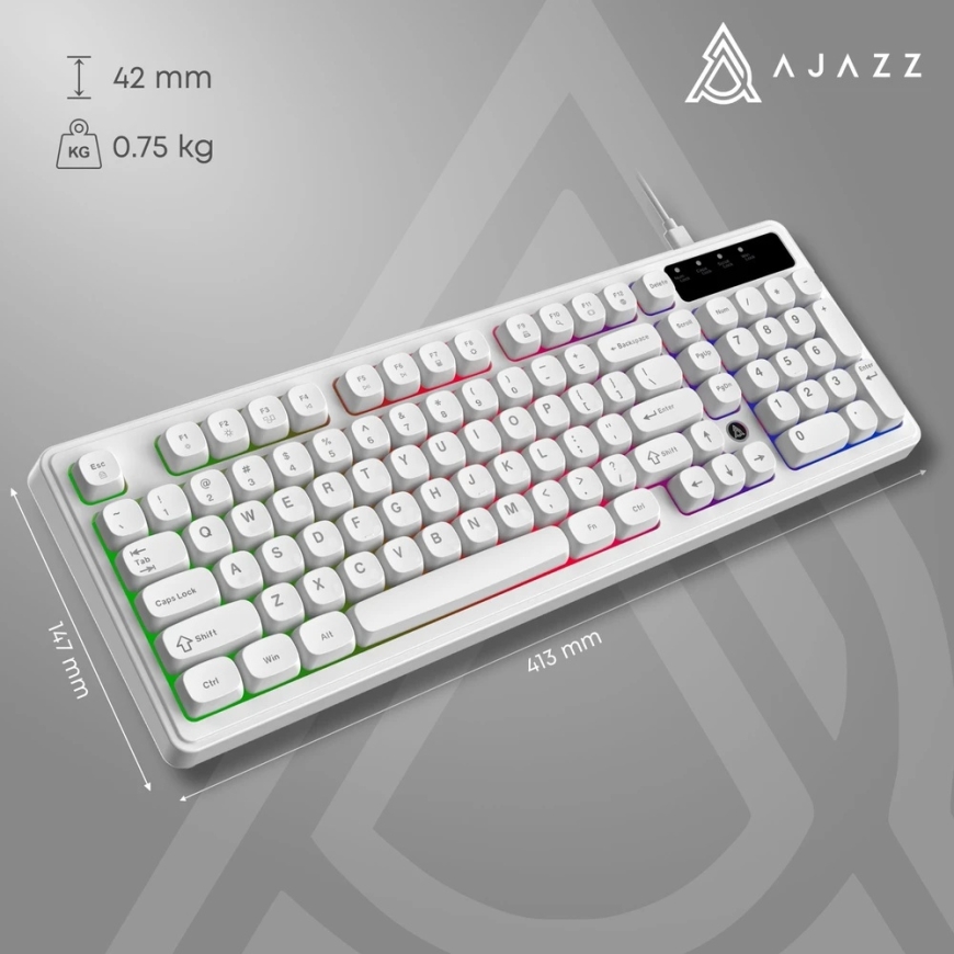 Wired Membrane Keyboard Ajazz AF98 White – 5