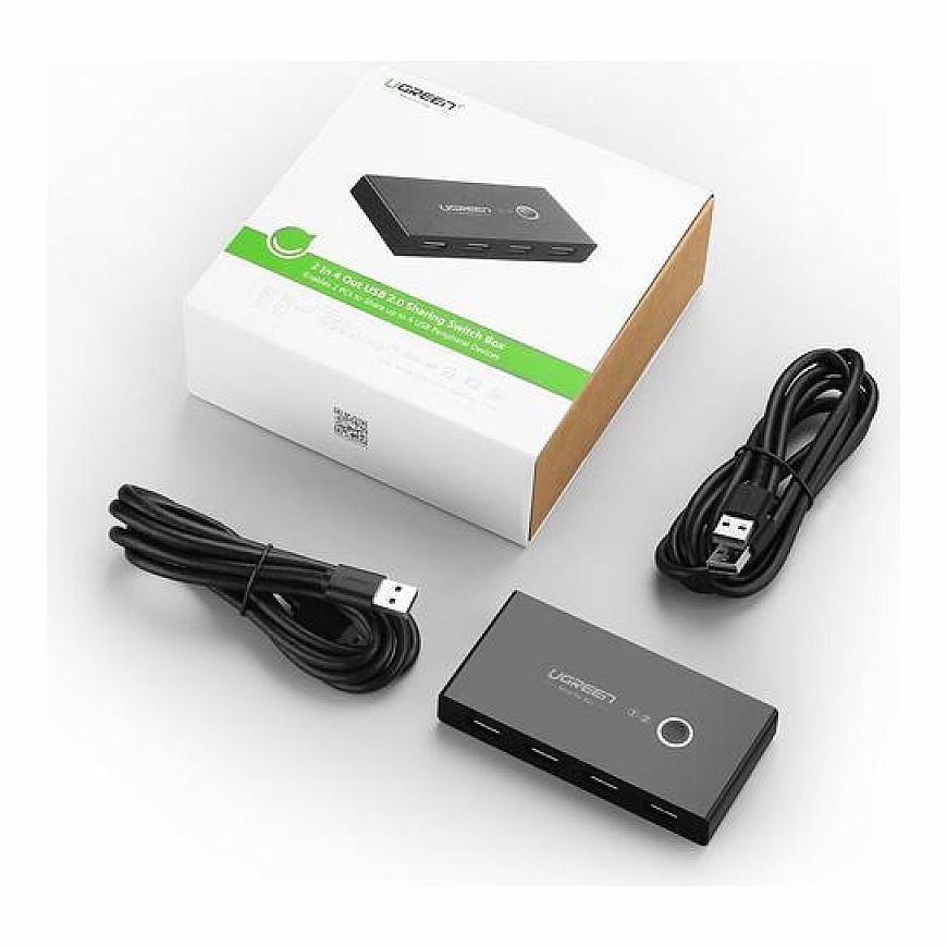 Ugreen 30767 interface hub USB 2.0 Black – 2