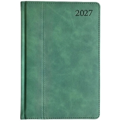 Fat Kalendorius PREMIER PLUS 2027, PU, A4, roheline
