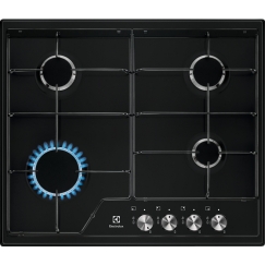 Electrolux EGS6424K Juoda Įmontuoti 60 cm Dujinė 4 zone(s)