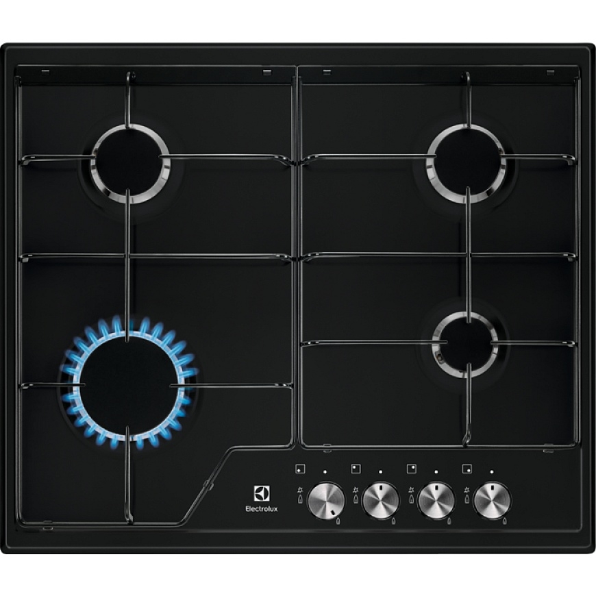 Electrolux EGS6424K Melns Iebūvēts 60 cm Gāzes 4 zone(s)