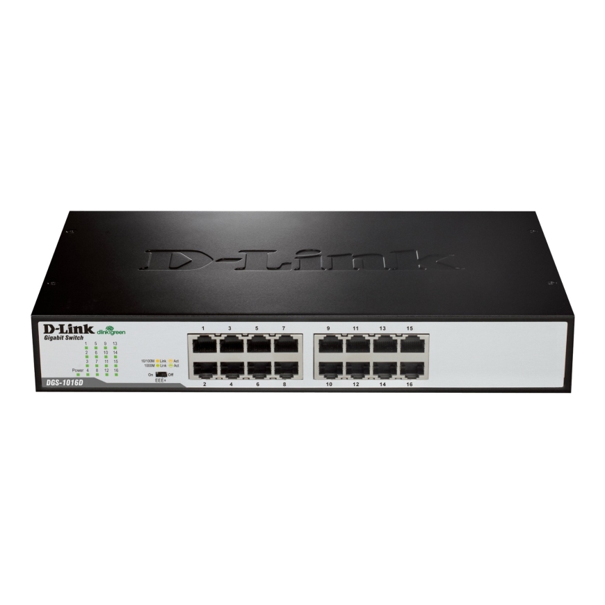 D-Link DGS-1016D/E network switch Unmanaged Black, Metallic – 2