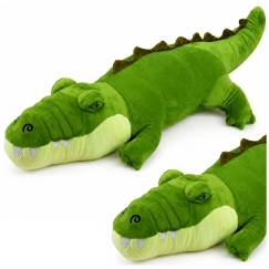 Lean Toys Pliušinis krokodils, zaļš, 70 × 25 × 25 cm