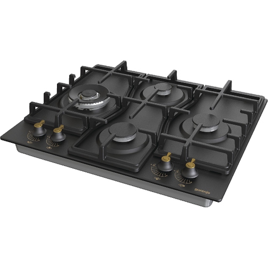 Gorenje GW6D42CLB pliidiraud Must Sisseehitatud 60 cm Gaas 4 tsoon(id) – 4