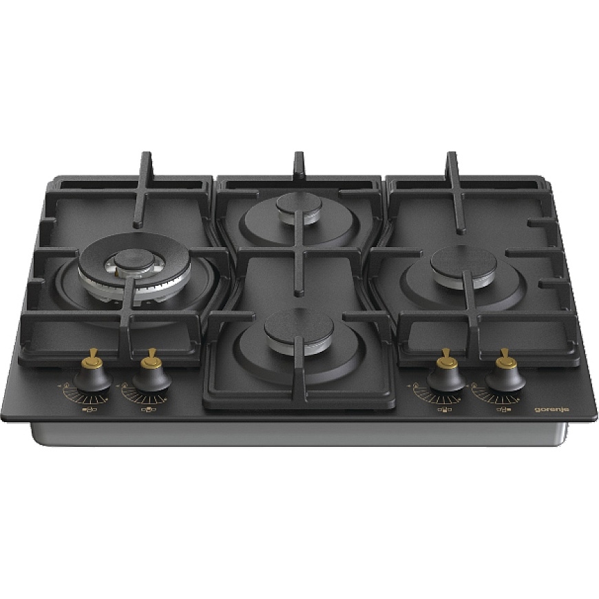 Gorenje GW6D42CLB viryklė Juoda Įmontuoti 60 cm Dujinė 4 zone(s) – 5