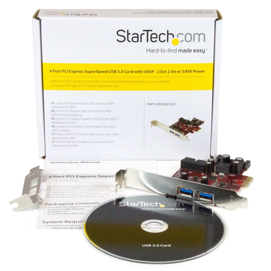 StarTech.com PEXUSB3S2EI interfeisa karte/adapteris Iekšējs SATA, USB 3.2 Gen 1 (3.1 Gen 1) – 5