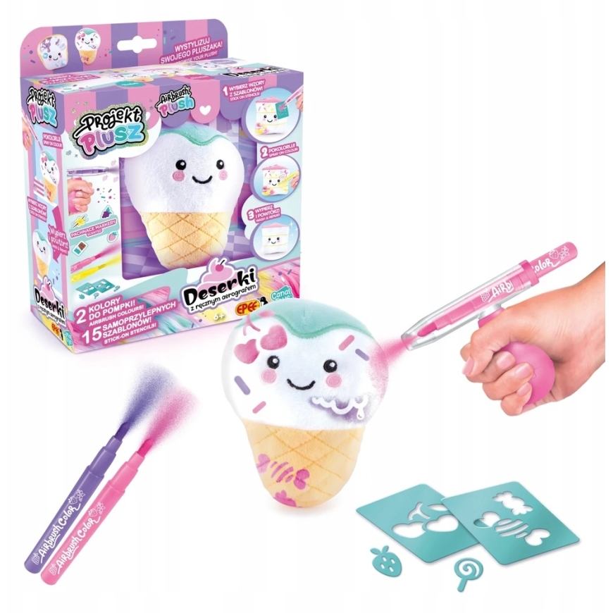 Epee Plush Dessert Project - creative kit with a handheld airbrush, cone – 3