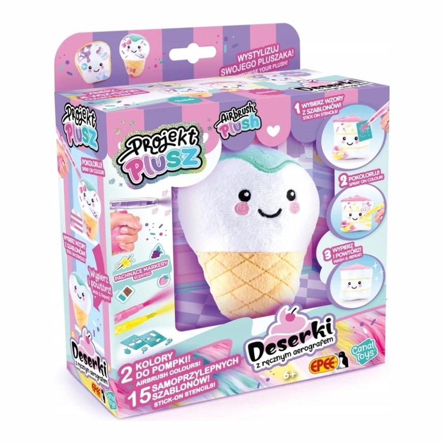 Epee Plush Dessert Project - creative kit with a handheld airbrush, cone – 5