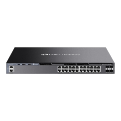 TP-Link Omada SG6428X tīkla pārslēgs Vadīts L3 Gigabit Ethernet (10/100/1000) 1U Melns