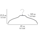 20 thin hanger set ALESSIA WENKO, 21.5 x 41 cm, gray 20 thin hanger set ALESSIA WENKO, 21.5 x 41 cm, gray