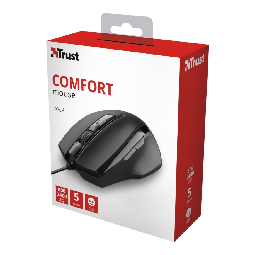 Trust Voca mouse Office Right-hand USB Type-A Optical 2400 DPI – 5
