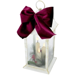 KOOPMAN Christmas Decoration Affek Design Lantern Advent Candle LED Light 30CM 3 White Candles
