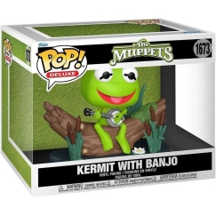FUNKO POP! Vinilinė figūrėlė: The Muppets - Kermitas su banžu, 9 cm
