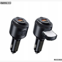REMAX AUTOMAATTINEN LATAUSLAITE YATOY-SARJA HAJUSTEELLA 60W PD QC RCC353 1xUSB + 1xUSB-C Musta