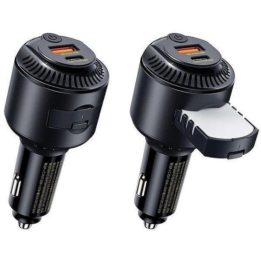 REMAX AUTOMAATTINEN LATAUSLAITE YATOY-SARJA HAJUSTEELLA 60W PD QC RCC353 1xUSB + 1xUSB-C Musta – 5