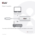 CLUB3D CAC-1519 kabelių lizdinio / kištukinio jungčių tipo keitiklis USB-C RJ-45 Balta CLUB3D CAC-1519 kabelių lizdinio / kištukinio jungčių tipo keitiklis USB-C RJ-45 Balta