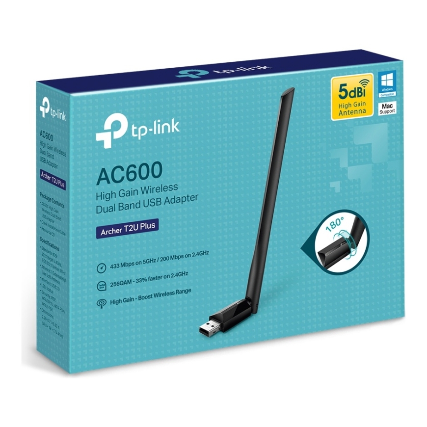 TP-Link Archer T2U Plus Internal WLAN 600 Mbit/s – 4