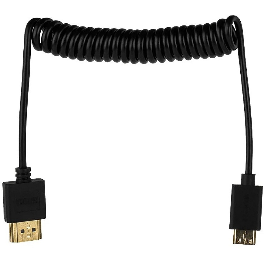 Mitoya HDMI vads - 50cm spirālveida