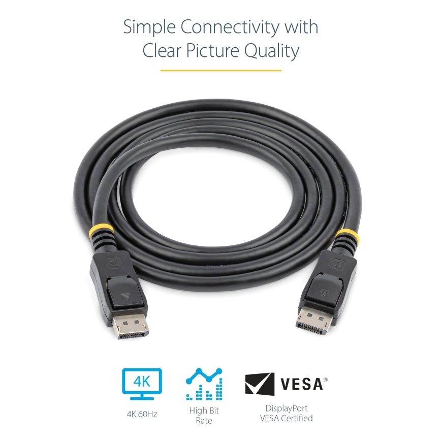 StarTech.com DISPL2M DisplayPort kabelis 2 m Melns – 3
