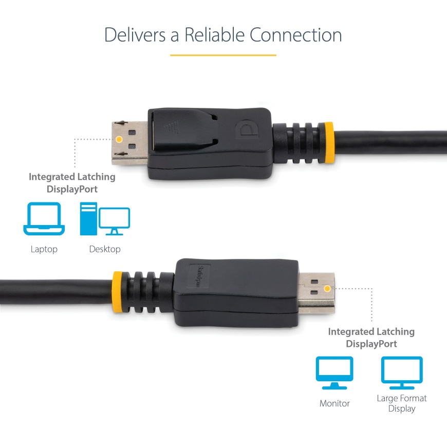 StarTech.com DISPL2M DisplayPort kabelis 2 m Melns – 5