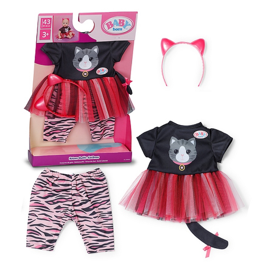 Zapf BABY born Cat Dress Lelles