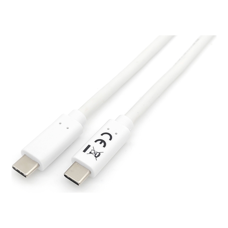 Equip 128361 USB кабель USB 3.2 Gen 1 (3.1 Gen 1) 1 m USB C Белый