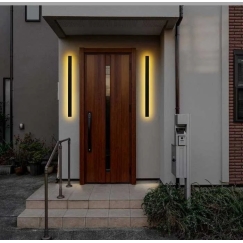 V-tac 23W LED lineārais sienas gaismeklis, melns, 3000K, IP65