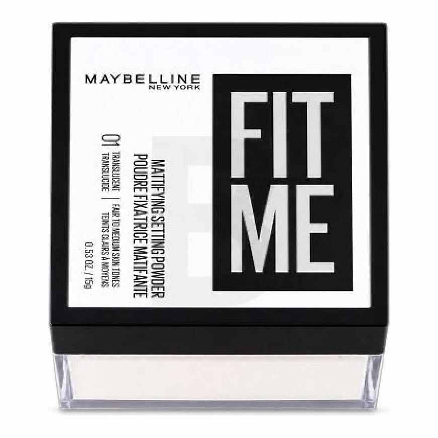 Maybelline Fit Me! matējošs fiksējošais pūderis