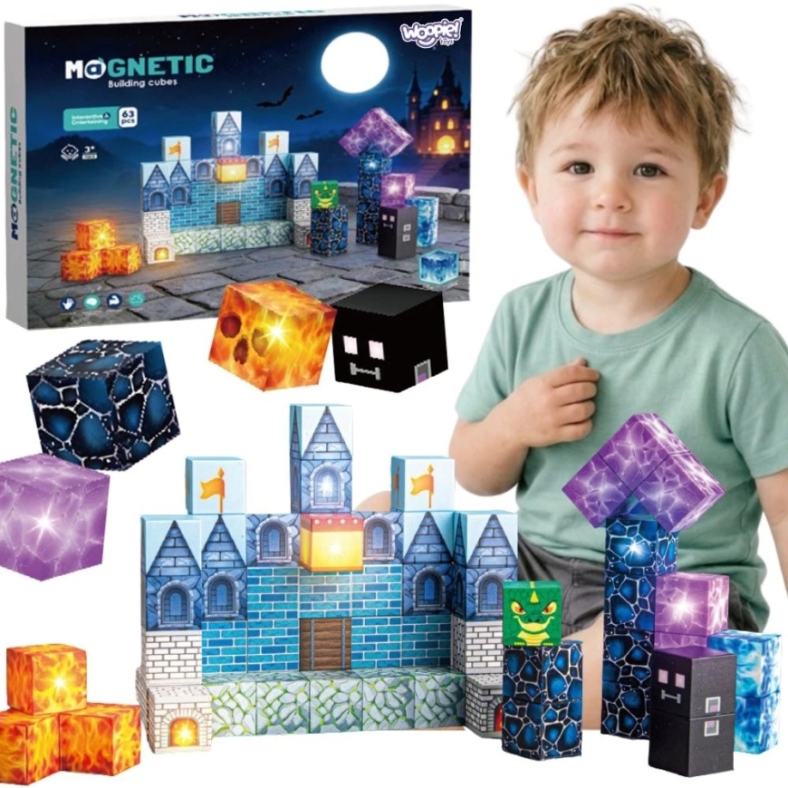 WOOPIE magnetiskie blokķi Pikseļu pils 64