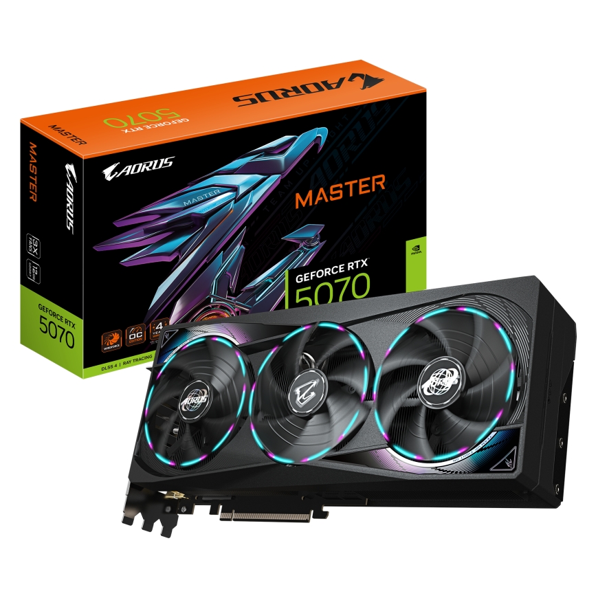 GIGABYTE AORUS GeForce RTX 5070 MASTER 12G Graphics Card