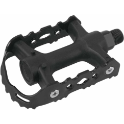Pedalai FORCE 931, Fe-plastikas guoliai, juodos spalvos
