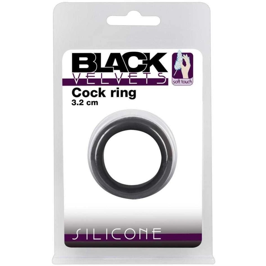 Black Velvets Juodas Velvets Cock Ring 3.2 cm – 2