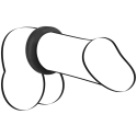 Black Velvets Juodas Velvets Cock Ring 3.2 cm Black Velvets Juodas Velvets Cock Ring 3.2 cm
