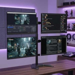 Četru monitora statīvs Spacetronik SPA-T140
