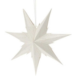 Christmas Decoration HANGING PAPER SNOWFLAKE STAR 60CM WHITE 7 POINTS 1067933