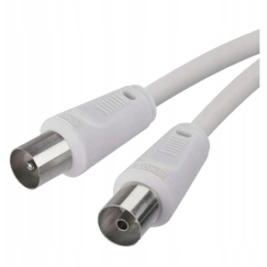 Kabel TV antennale RF, 5m, pistik - pesa, valge EMOS