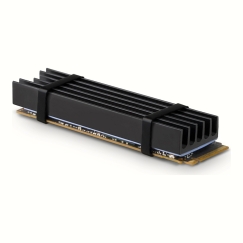 Axagon CLR-M2L10 arvuti jahutussüsteem M.2 NVMe SSD, SSD-draiv Kütteseade/radiaator Must 1 tk