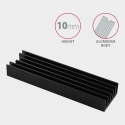 Axagon CLR-M2L10 computer cooling system M.2 NVMe SSD, Solid-state drive Heatsink/Radiator Black 1 pc(s) Axagon CLR-M2L10 computer cooling system M.2 NVMe SSD, Solid-state drive Heatsink/Radiator Black 1 pc(s)
