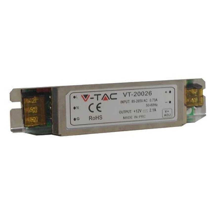 V-tac 25W baro avots SLIM 12V