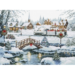 Luca S Embroidery Kit "Ice Lights" 48 x 35 cm SBU5111