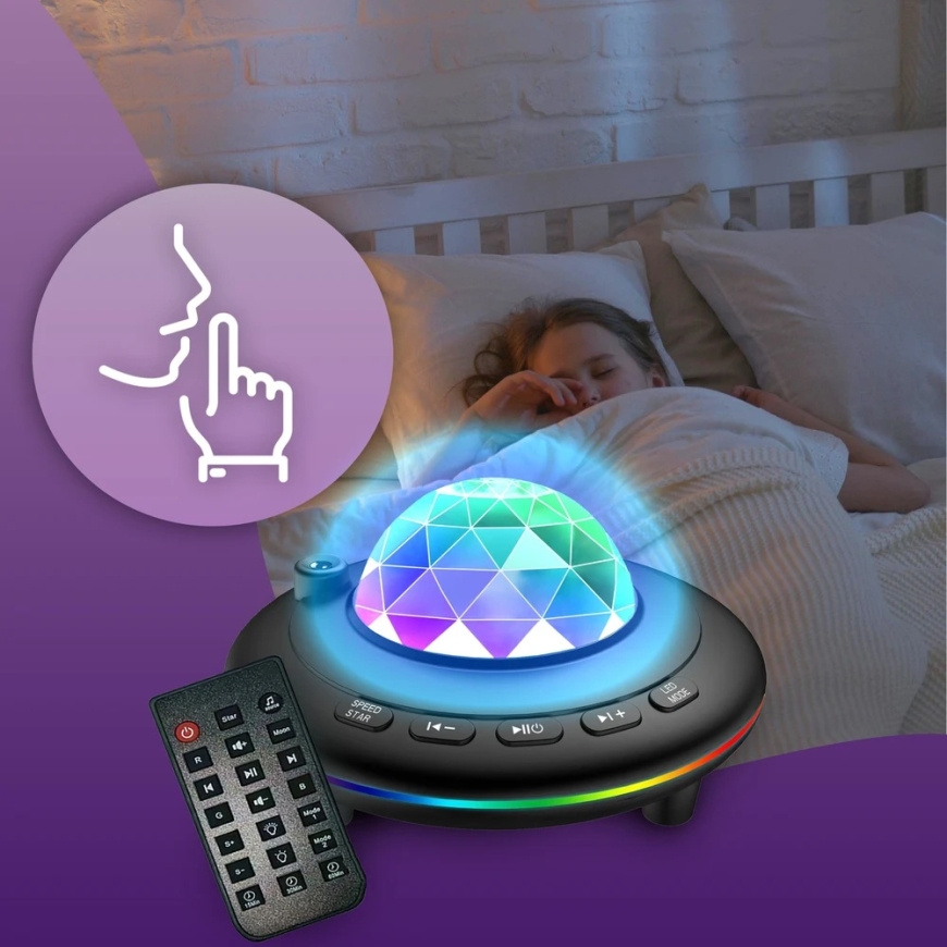 Night Light Lamp, Star-shaped, Sky, Space, Rotating LED Projector, 2in1, + Remote Control -e789 – 2