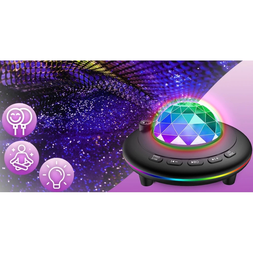 Night Light Lamp, Star-shaped, Sky, Space, Rotating LED Projector, 2in1, + Remote Control -e789 – 4
