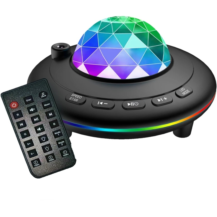 Night Light Lamp, Star-shaped, Sky, Space, Rotating LED Projector, 2in1, + Remote Control -e789 – 5