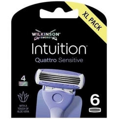 Wilkinson Sword Wilkinson Intuition Quattro Sensitive raseerimise kassett 4 teraga, 6 tk.