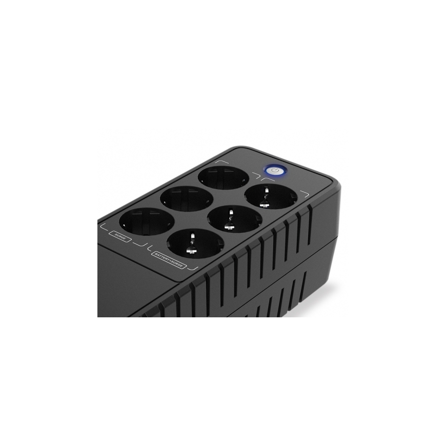 Conceptronic ZEUS05E UPS-virtalähde Valmiustila (ilman yhteyttä) 0,65 kVA 360 W 6 AC-pistorasia(a) – 5