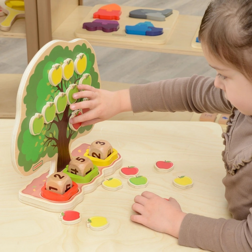 MASTERKIDZ деревянное яблоко Учусь считать – 5