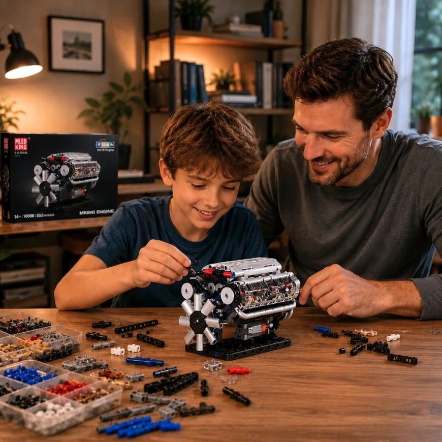 Lean Toys Constructor Set V8 Engine 552 pcs. – 3